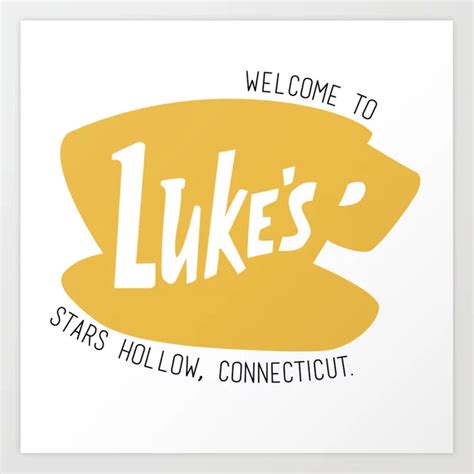 Lukes Diner Art Print Lukes Diner Diner Logo Framed Art Prints