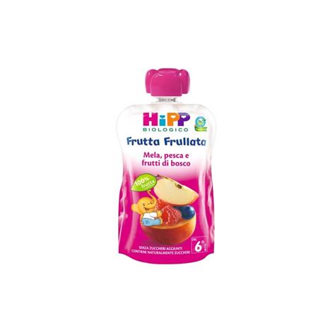 Hipp Biologico Frutta Frullata Mela Pesca E Frutti Di Bosco 90 G