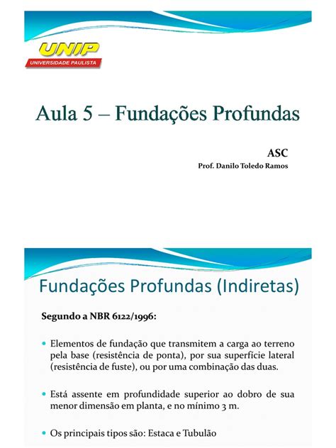 PDF Aula 5 ASC Fundações Profundas DOKUMEN TIPS