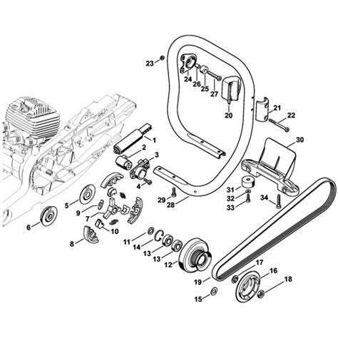 Belt Tensioner And Clutch Assembly For Stihl Ts700 Disc Cutter Lands