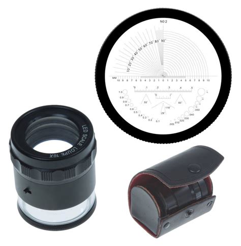 Igaging Stand Measuring Magnifier Loupe 10x Wscale Led