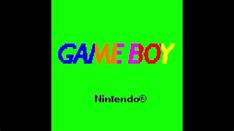 Nintendo Game Boy Startup Intro Green Screen Youtube