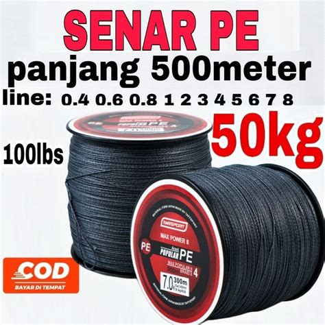 Jual SENAR PE 500M SENAR PANCING Termurah SENAR PANCING ANTI KRITING