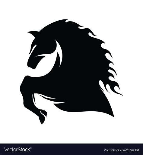 Black horse logo design Royalty Free Vector Image