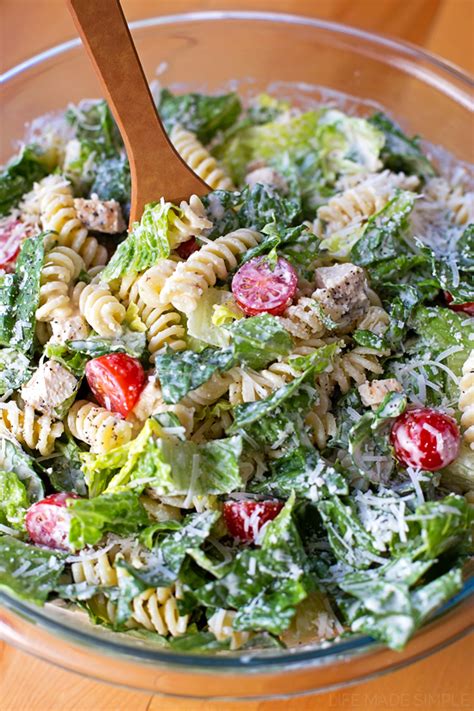 Chicken Caesar Pasta Salad Life Made Simple