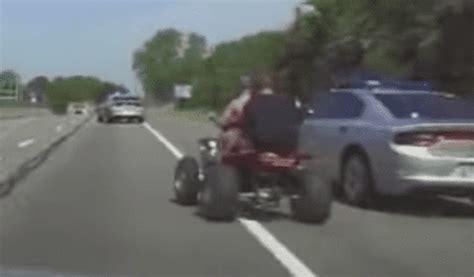 Video Half Naked Atv Driver Leads Police On High Speed Interstate Chase In Ohio Pj Media