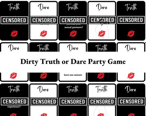 100 Dirty Truth Or Dare Cards Adult Party Game Truth Or Dare Etsy UK