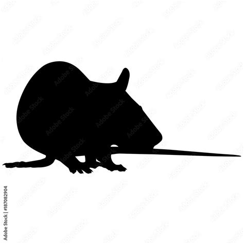 Rat Silhouette Vector Graphics Stock Vector | Adobe Stock