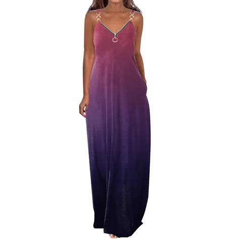 Xlzwnu Maxi Dresses For Women 2024 Sundresses For Women 2024 Purple