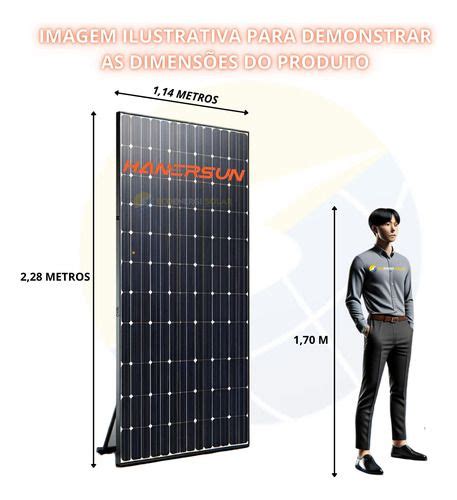 Painel Solar W Placa Fotovoltaico Monocristalino Half Cel Hanersun