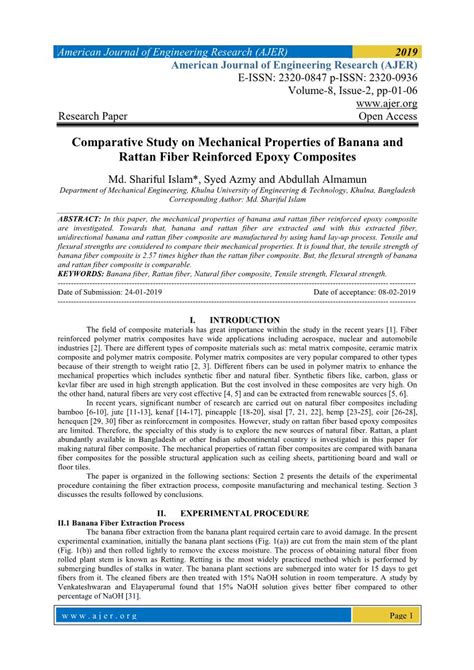 Comparative Study On Mechanical Properties Of Banana And Rattan Fiber