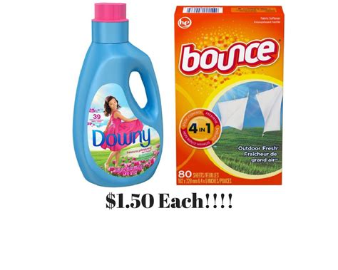 Bounce Fabric Softener Sheets And Downy Fabric Softener For Each