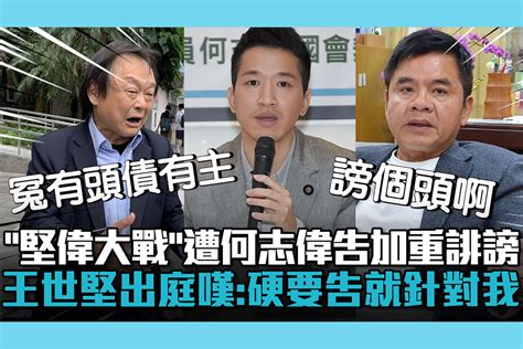 【cnews】「堅偉大戰」遭何志偉告加重誹謗 王世堅出庭嘆：硬要告就針對我 匯流新聞網