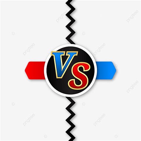 Versus Clipart Transparent Background Red Blue Versus Vs Comparison