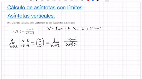 L Mites C Lculo De As Ntotas Verticales Con L Mites Youtube