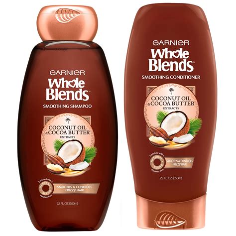 Garnier Whole Blends Coconut Oil And Cocoa Butter Smoothing Shampoo And