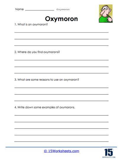 Oxymoron Worksheets 15