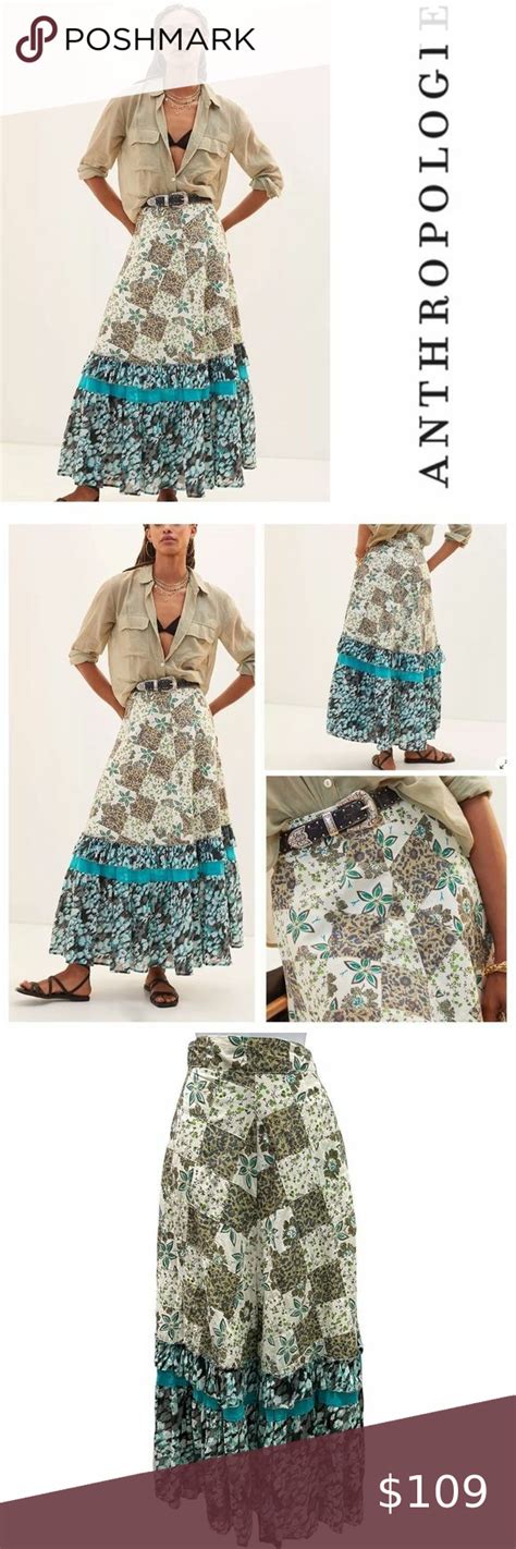 Anthropologie Raga Patchwork Floral Maxi Skirt New Floral Maxi Skirt