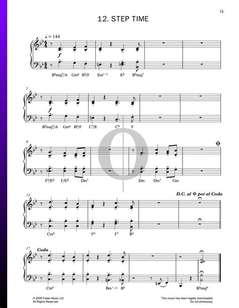 Step Time John Kember Piano Sheet Music Oktav