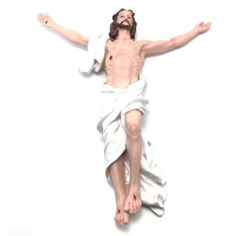 Imagem Jesus Ressuscitado Parede Grande Resina 50 Cm