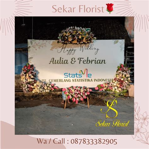 Order Karangan Bunga Happy Wedding Dadakan Surabaya