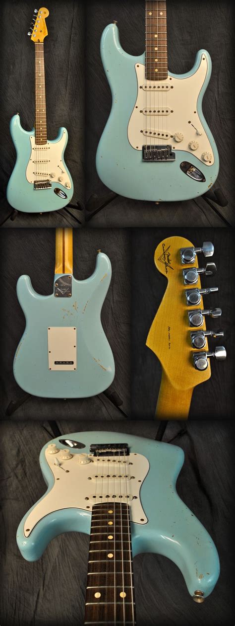 Fender Custom Shop Strat Pro Relic Electric Guitar In Daphne Blue Guitar Porn Music Guitar