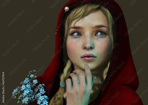 Little Red Riding Hood 3d Cg Stock Illustration Adobe Stock