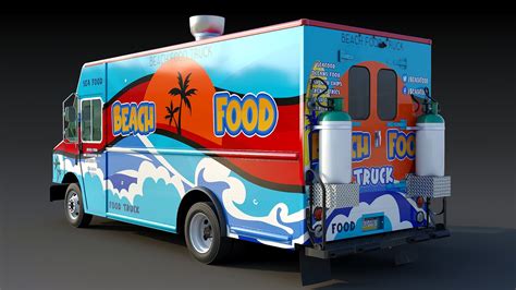 ArtStation - Food truck Step van | Game Assets