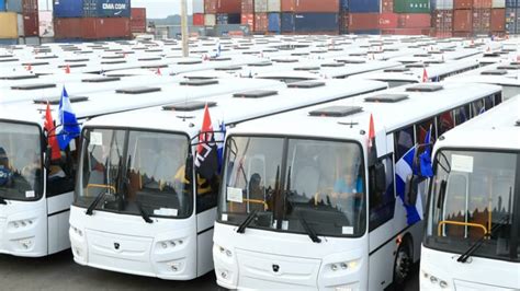 Primer Lote De Buses Rusos Ser Entregado Por El Comandante Daniel Esta