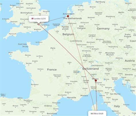 All Flight Routes From Olbia To London Olb To Lcy Flight Routes