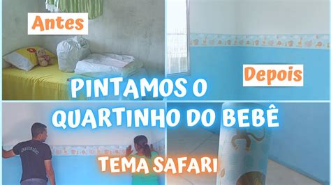 Pintamos O Quartinho Do Beb E Colocamos Faixa Decorativa Safari Azul