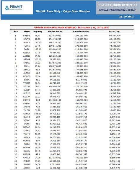 Günlük para giriş ve çıkışları