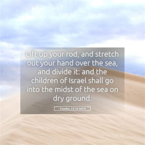 Exodus 1416 Web Lift Up Your Rod And Stretch Out Your Hand Over