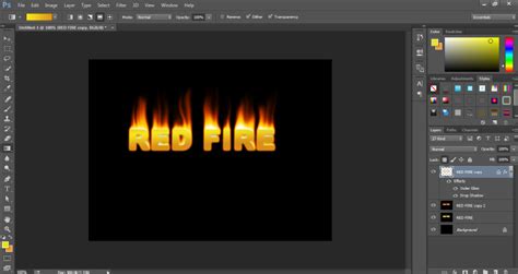 Fire Effect In Photoshop Creating Realistic Fire Text Effects In