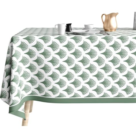 Nappe Coton Anti Tache X Papyrus Vert Nappe Papyrus Maisons Du