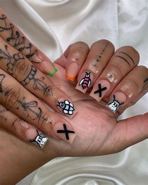 Nailsby Alamarissa On Instagram KAWS Inspired Hand Painted Set