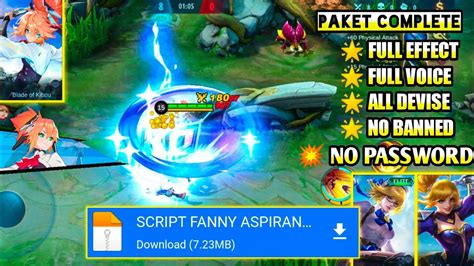 SCRIPT SKIN FANNY ANIME ASPIRANT BLADE OF KIBOU BACKUP FANNY MOBILE