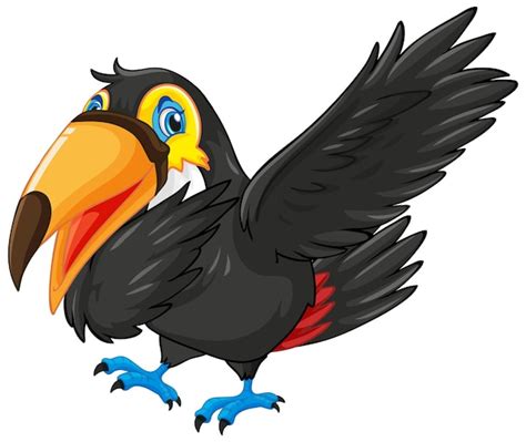 Personnage De Dessin Animé Oiseau Toucan Vecteur Gratuite