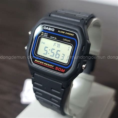 Casio W Vq Classic Wrist Watch Men Original New Black Digital Resin