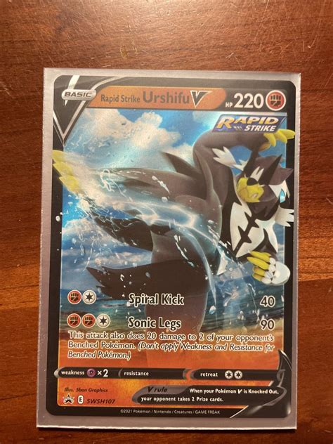 Pokémon TCG Rapid Strike Urshifu V SWSH Black Star Promos SWSH107 Holo