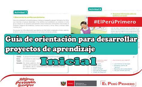 Minedu Guía De Orientación Para Desarrollar Proyectos De Aprendizaje