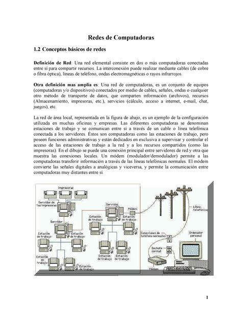 Tema 1 2 Conceptos Básicos de Redes 1 Redes de Computadoras 1