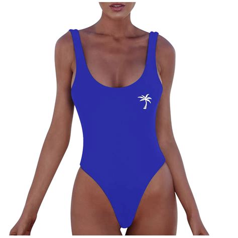 Bikini Swimsuit High Cut Monokini With Backless Design Beachwear For