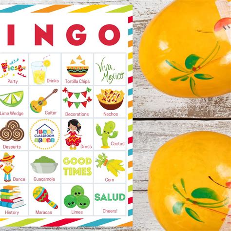 Cinco De Mayo Bingo Cards Printable Bingo Activity Game And