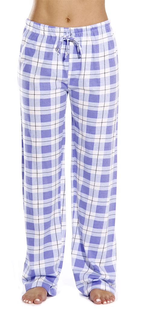 Just Love Womens Plaid Pajama Pants In 100 Cotton Jersey