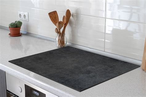 Kitchenyeah Inductie Beschermer Inductie Mat Betonlook Zwart