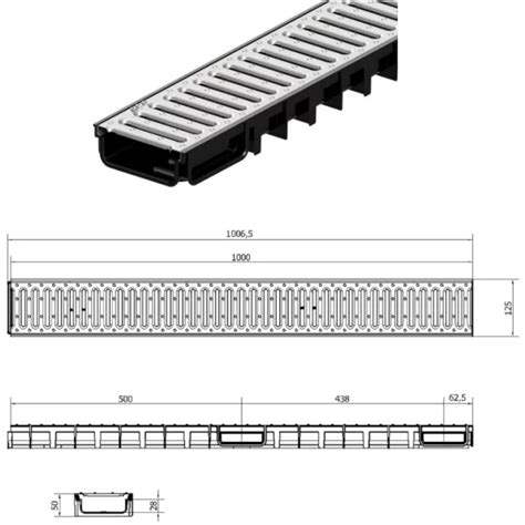 CANAL DRENAJE PLÁSTICO EASYLINE A15 REMA8