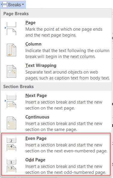 Sections Headers And Footers In Microsoft Word A Tutorial In The