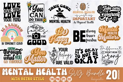 Mental Health Quotes Svg Bundle Graphic By Designs Dark · Creative Fabrica