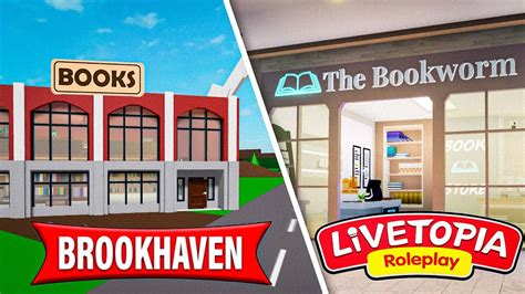 New Bookshop Brookhaven Rp Vs Livetopia Rp Roblox What Bookshop Is